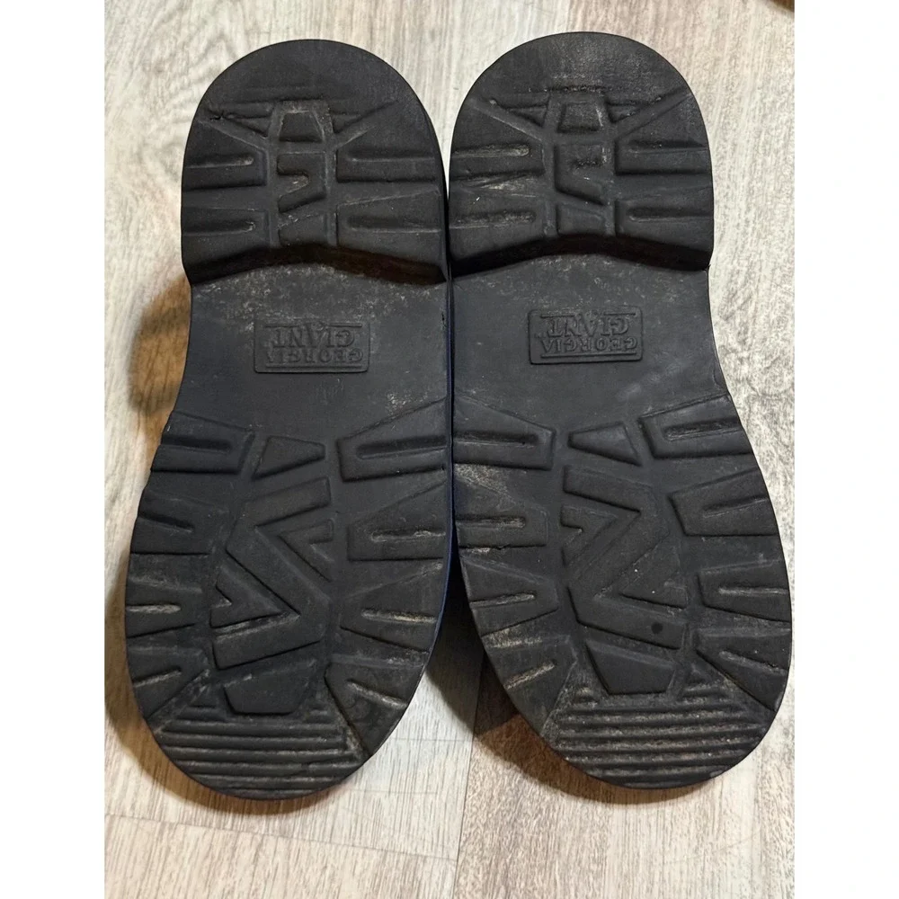 Georgia Giant‎ Kids Waterproof Pull On Work Boots Black Blue Size Unknown